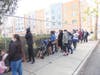 The line for the Archdiocese of Newark Mercy House’s annual Christmas Toy Giveaway on December 17, 2021, wrapped around the block, with some arriving four hours before the event started.