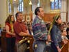 Catholics packed the Cathedral Basilica of the Sacred Heart in Newark to receive blessed palm fronds during a Palm Sunday Mass on April 14, 2019.