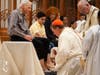 Cardinal Joseph W. Tobin washed the faithful’s feet during the Holy Thursday Mass in Newark’s Cathedral Basilica of the Sacred Heart on April 6, 2023.