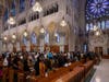 Catholics adorned in cultural African and Caribbean attire worship during the Archdiocese of Newark’s annual Black History Month Mass at Newark’s Cathedral Basilica of the Sacred Heart on February 25, 2024.