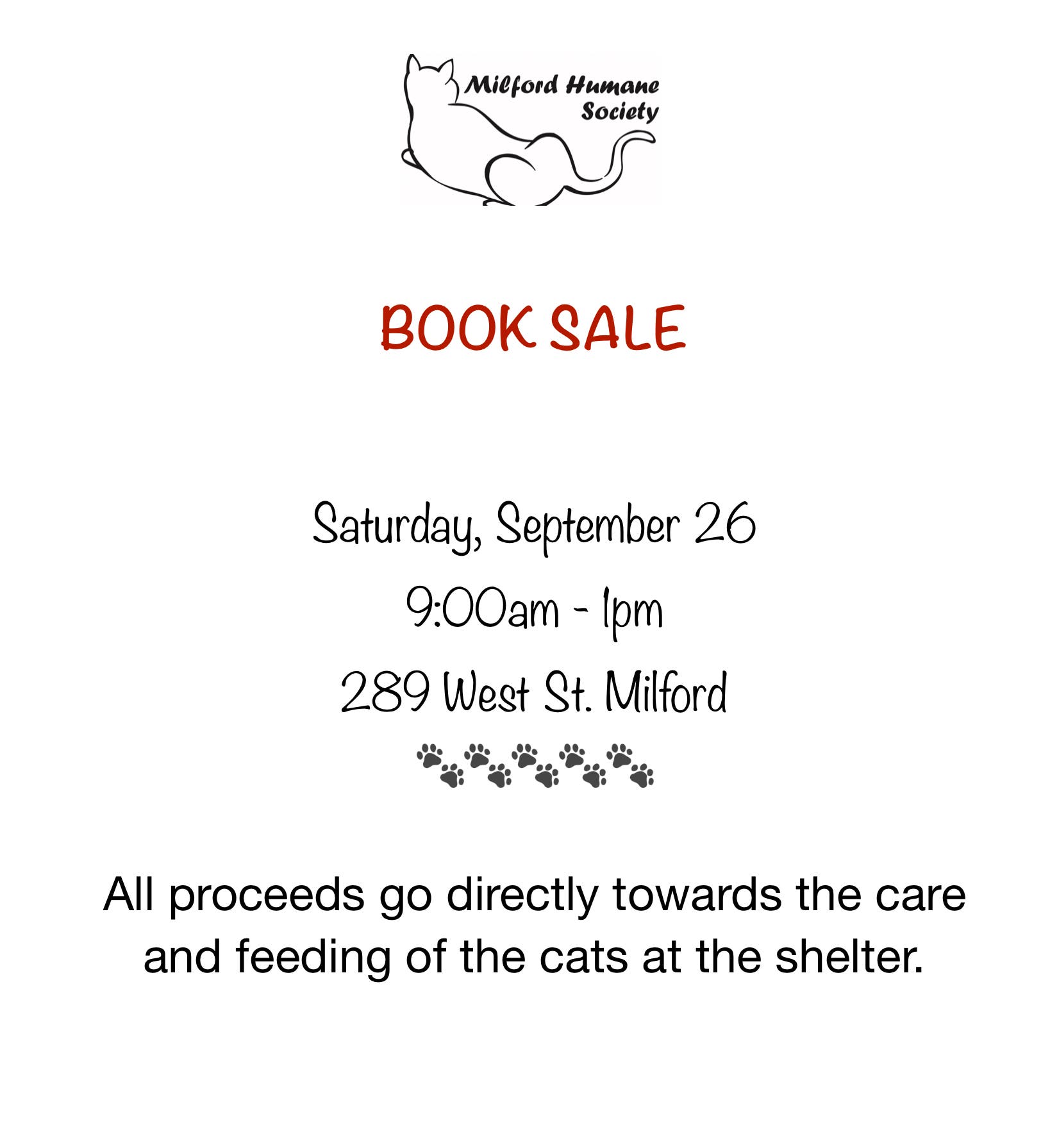 Milford Humane Society Book Sale