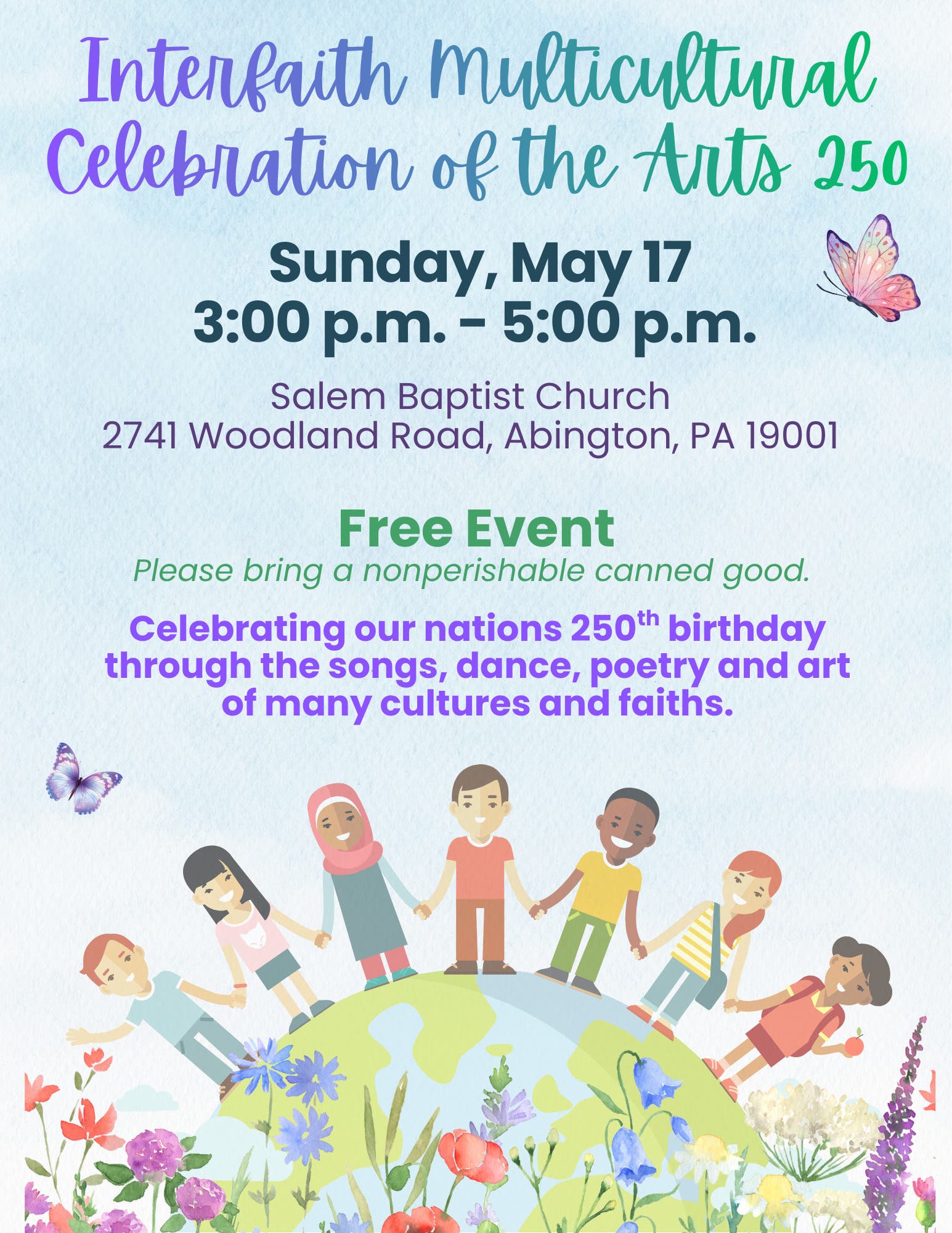 Interfaith Multicultural Celebration of the Arts 250