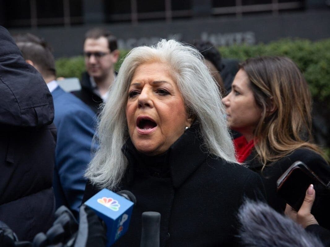 Councilmember Vickie Paladino speaks outside 26 Federal Plaza after she and other Common-Sense Caucus members met with White House "Border Czar" Tom Homan, Feb. 13, 2025.