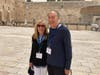 Gail Regenbogen and Howard Swibel in front of the Western Wall in Jerusalem