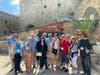 L to R: Charles Trost, Annie Trost, Anne Yeakel, Lee Yeakel, Barbara Spivack, Joel Sklar, Joe Diurno, Marlene Copeland Dodinval, Jacqueline Taylor-Rones, Wayne Tabachnick, Todd Rones, Gail Regenbogen, and Howard Swibel in Israel