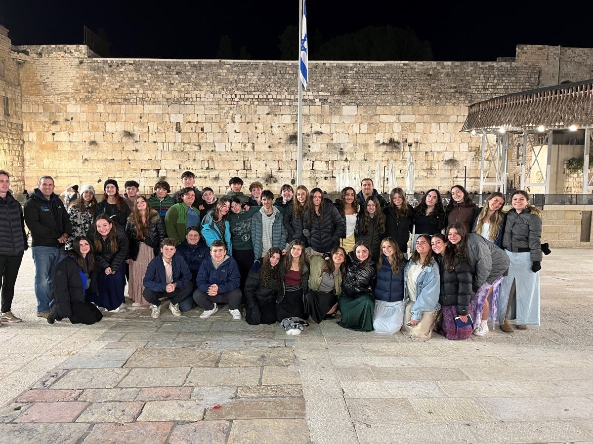Spring 2024 Muss Students at the Western Wall in Jerusalem