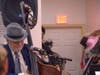 Stand up bass by John Clark buzzed the Tea Leaf with greats hats Saturday night.