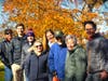 WWII Veteran Dan Desmond and his family gather with Mayor Jeanette McCarthy following Veterans Day services on Waltham Common: