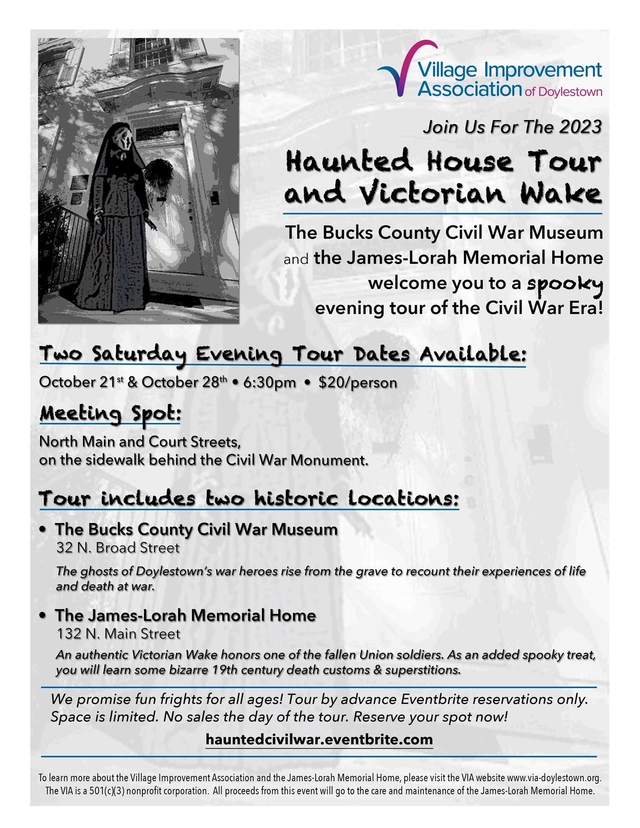Oct 28 | Haunted House Tour and Victorian Wake | Doylestown, PA Patch