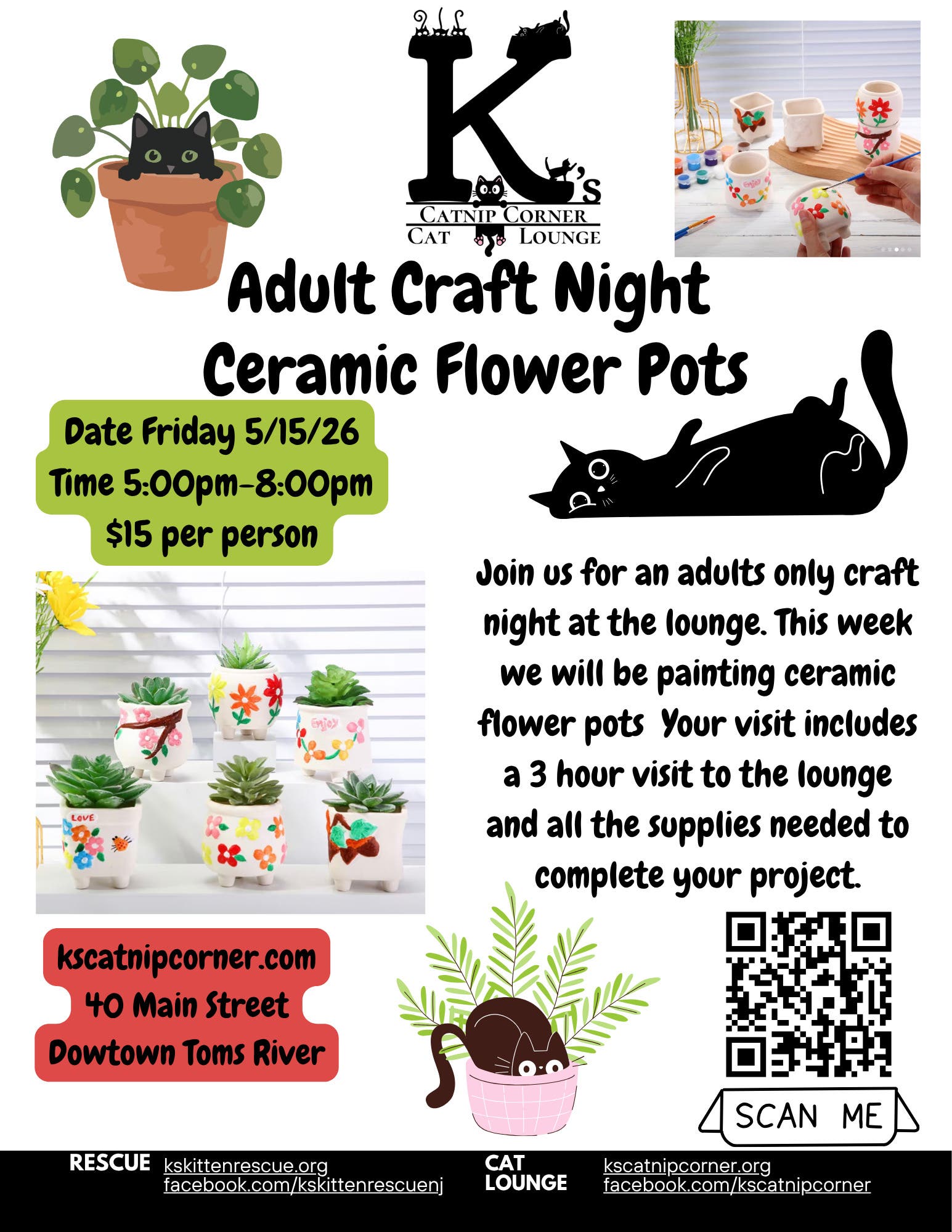 Adult Craft Night - Ceramic Flower Pots 