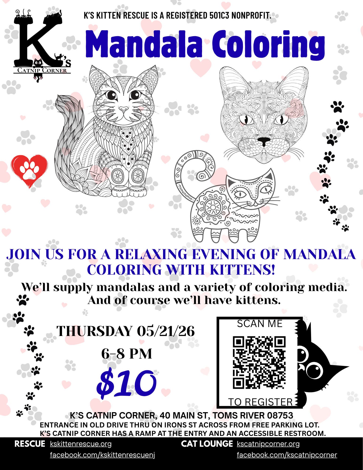 Mandala Coloring with Kittens