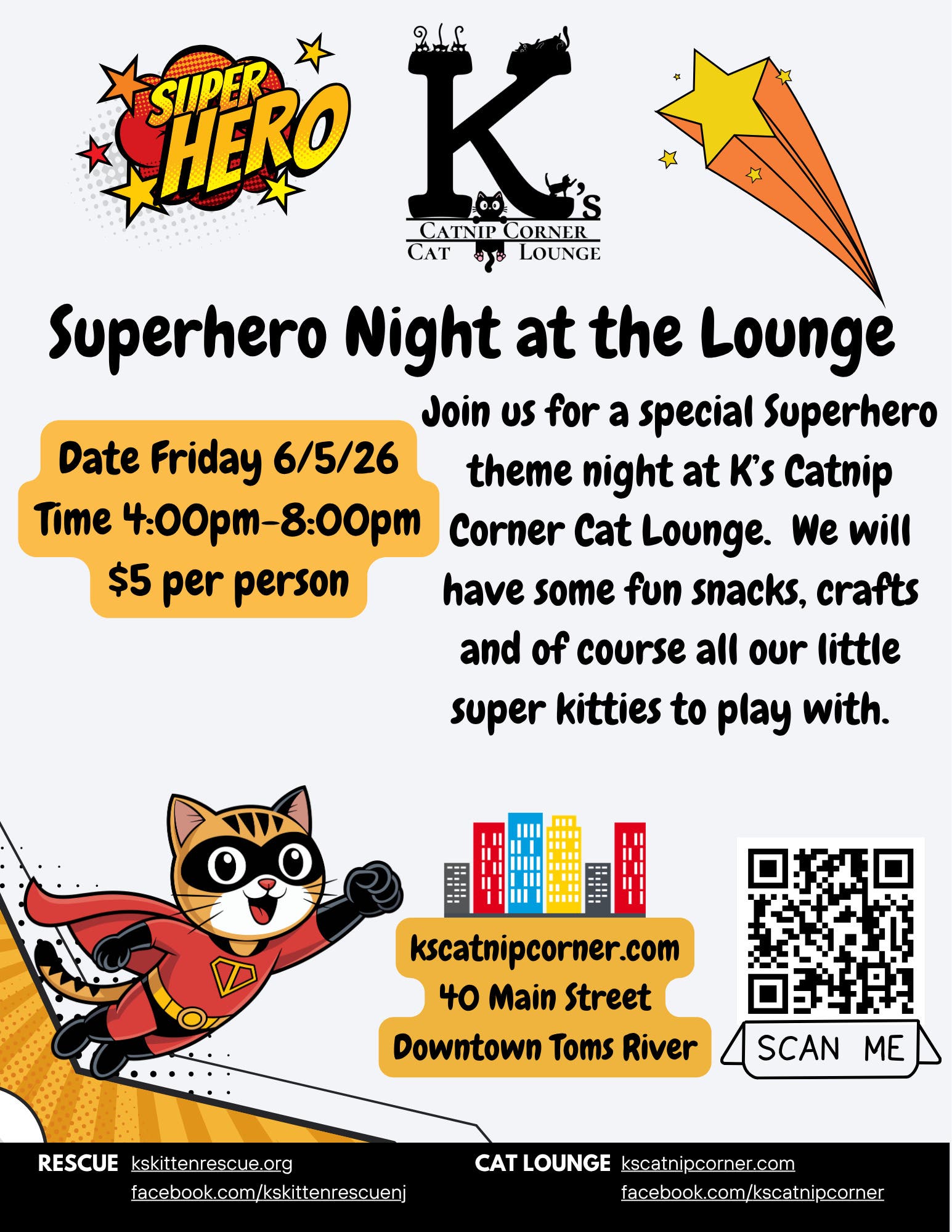 Superhero Night at the Cat Lounge