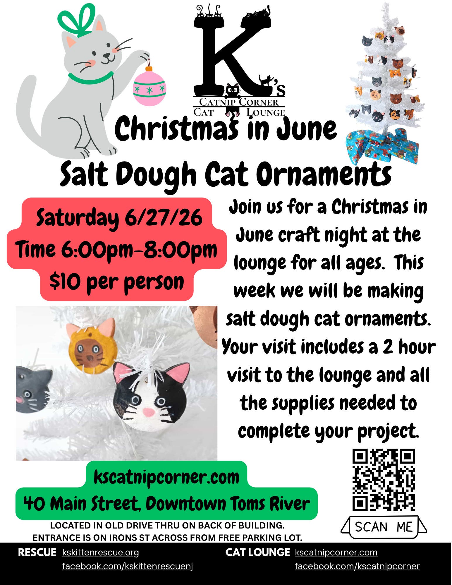 DIY Salt Dough Cat Ornaments