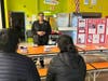 American Red Cross Community Disaster Program Manager Nancy Franceschi conducting a hands-on CPR demonstration for Clifton residents. 
