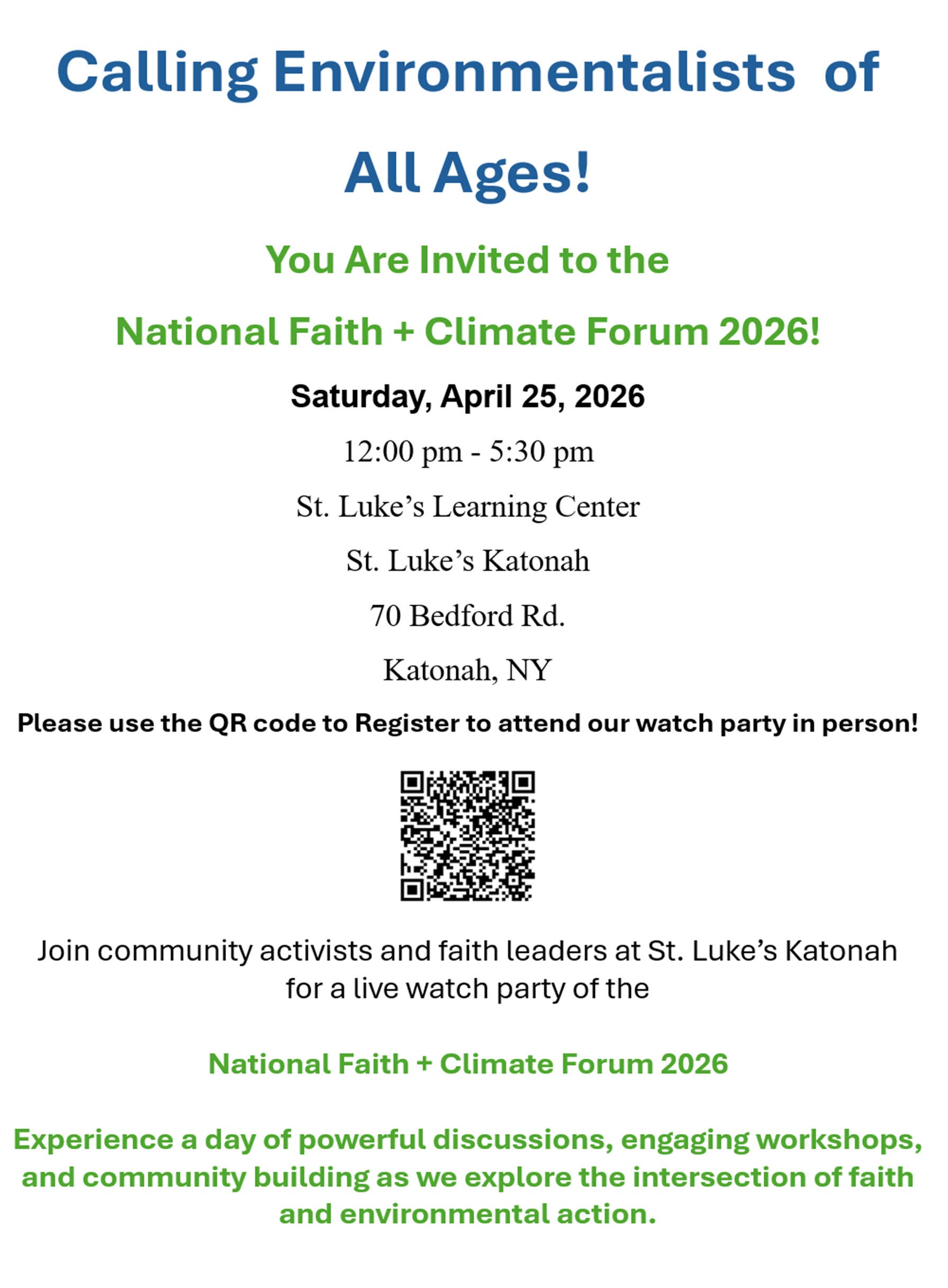 National Faith + Climate Forum