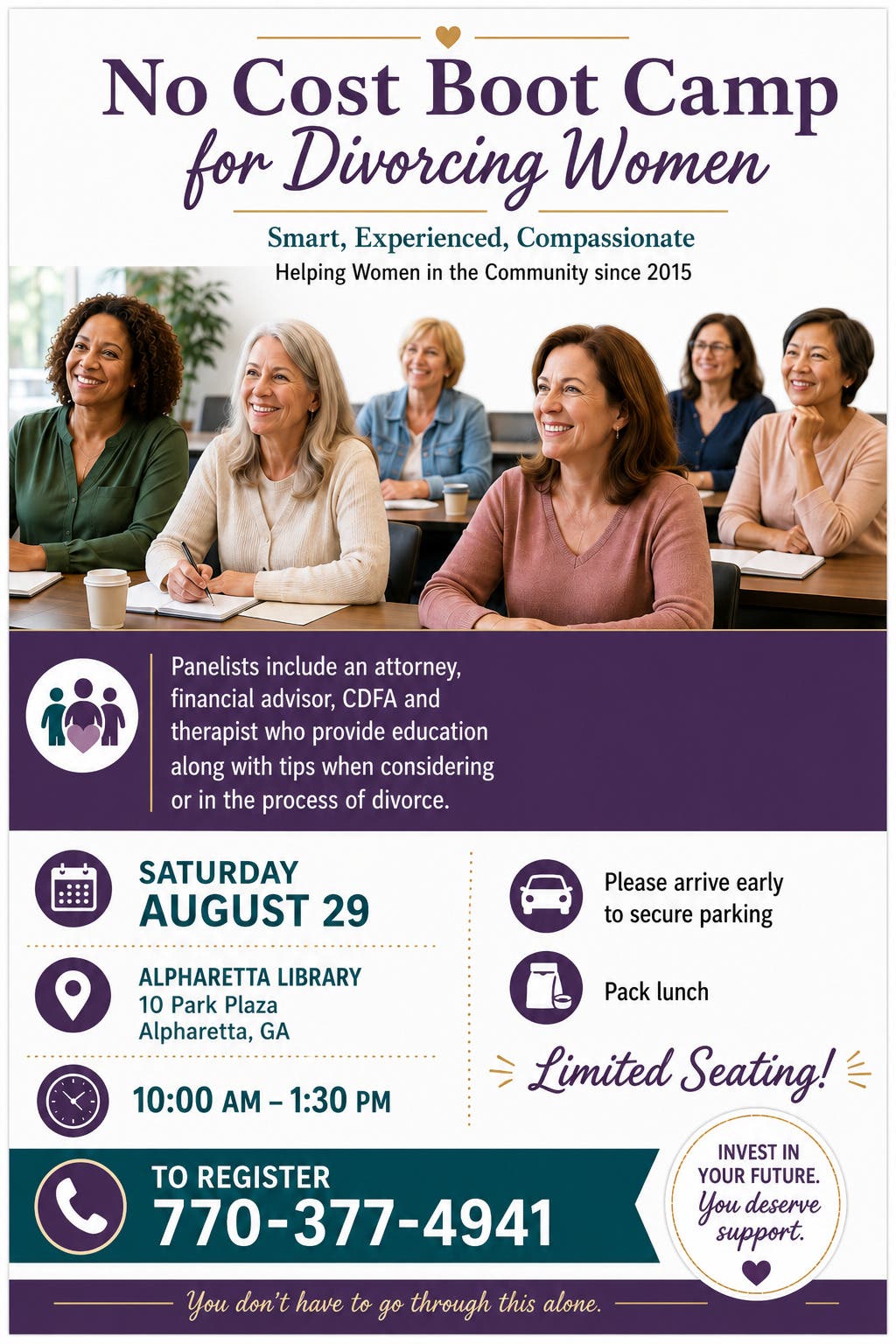 No Cost Boot Camp 4 Divorcing Women Workshop