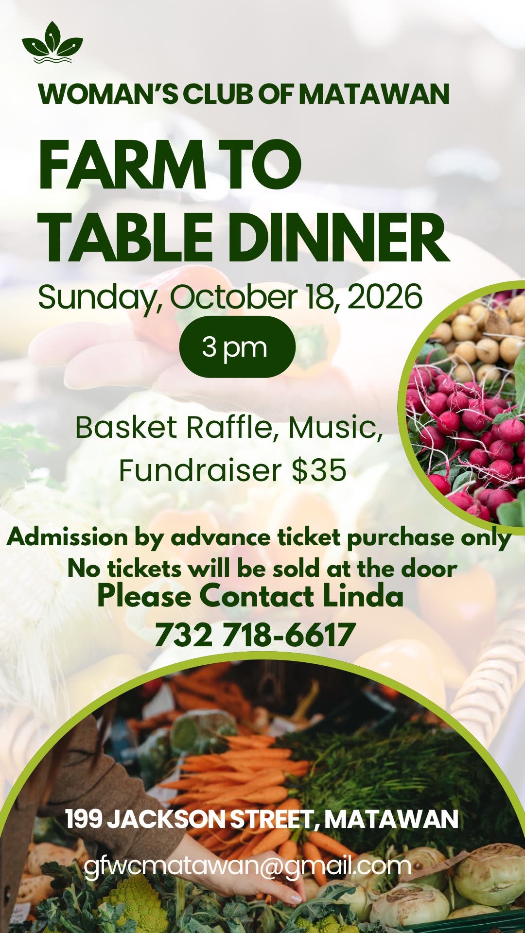 Woman's Club of Matawan Farm to Table Dinner