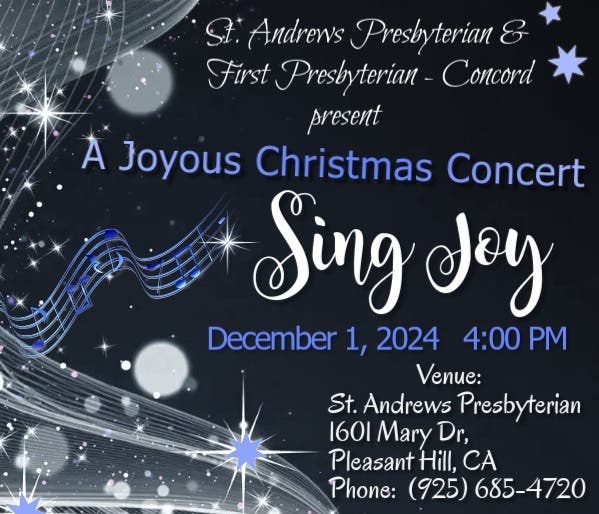 Dec 1 | Sing Joy - A Joyous Christmas Concert | Concord, CA Patch