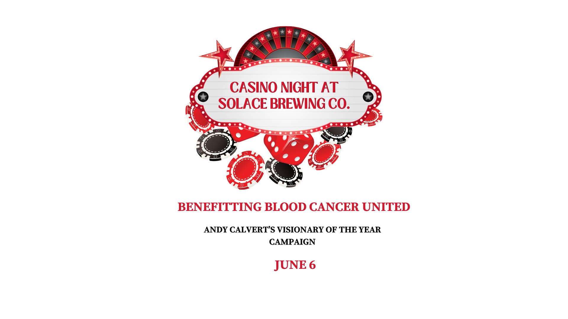 Casino Night at Solace Brewing Co. benefitting Blood Cancer United