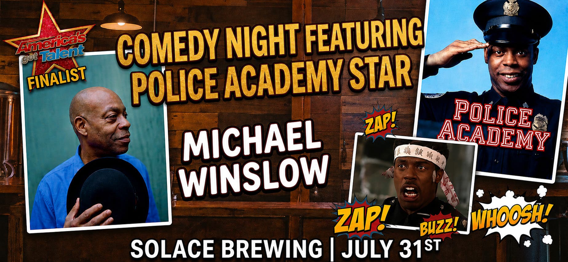 Comedy Show w/Police Academy Star Michael Winslow at Solace Brewing Co.