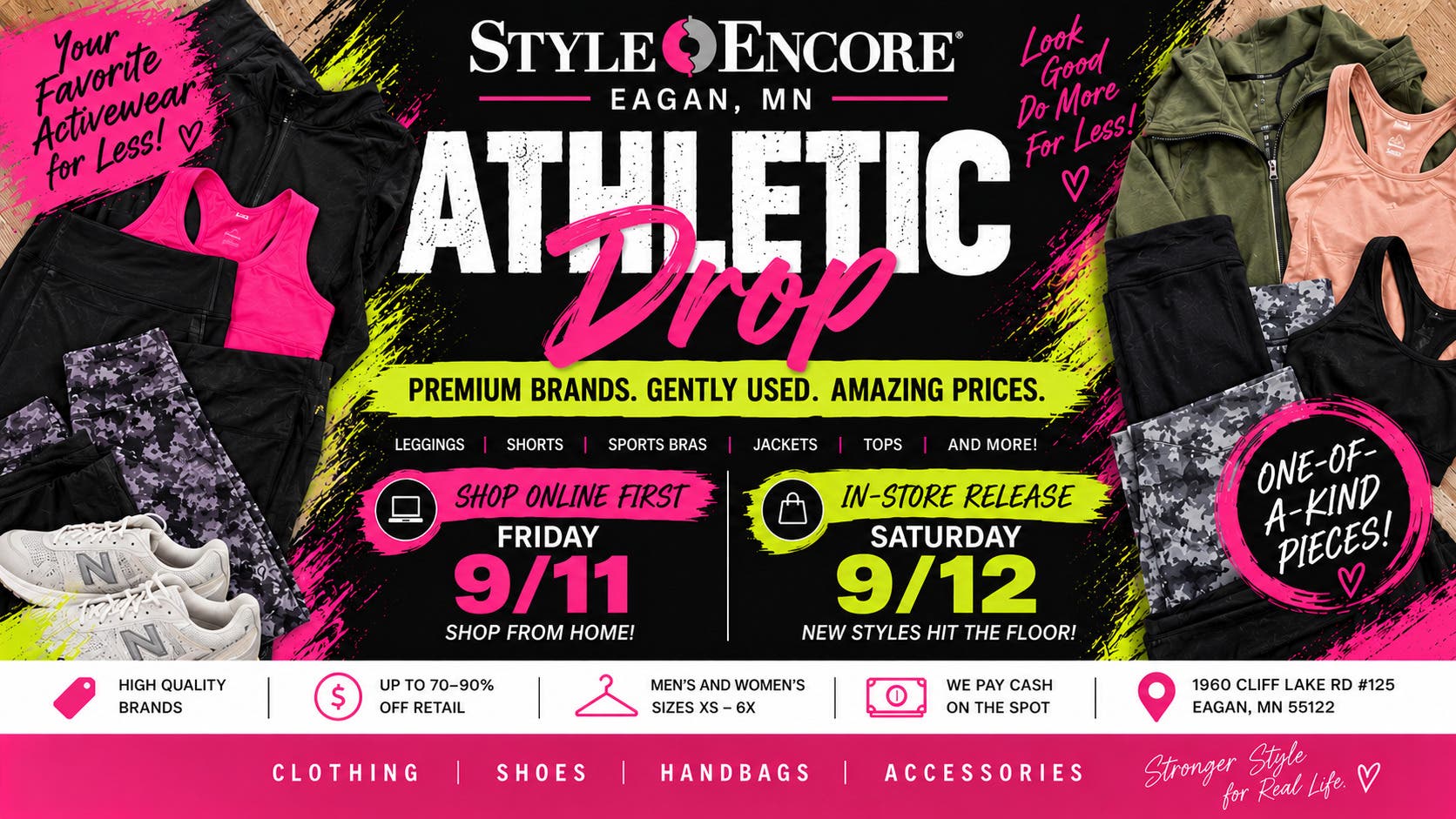 Premium Athletic Clothing Drop at Style Encore Eagan