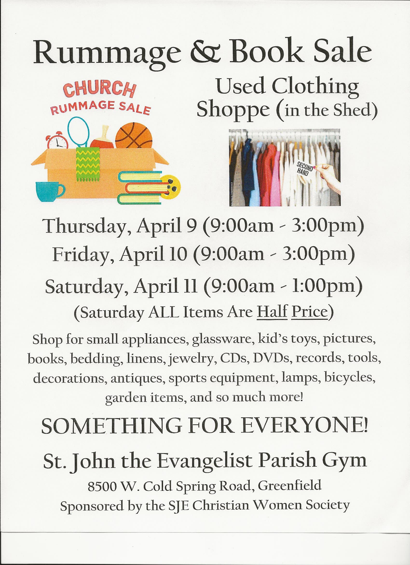 St. John the Evangelist Rummage & Book Sale