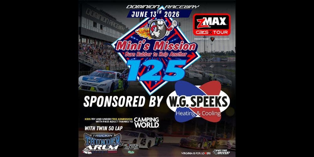 ZMAX CARS Tour Minis Mission 125 sponsored by W.G. Speeks