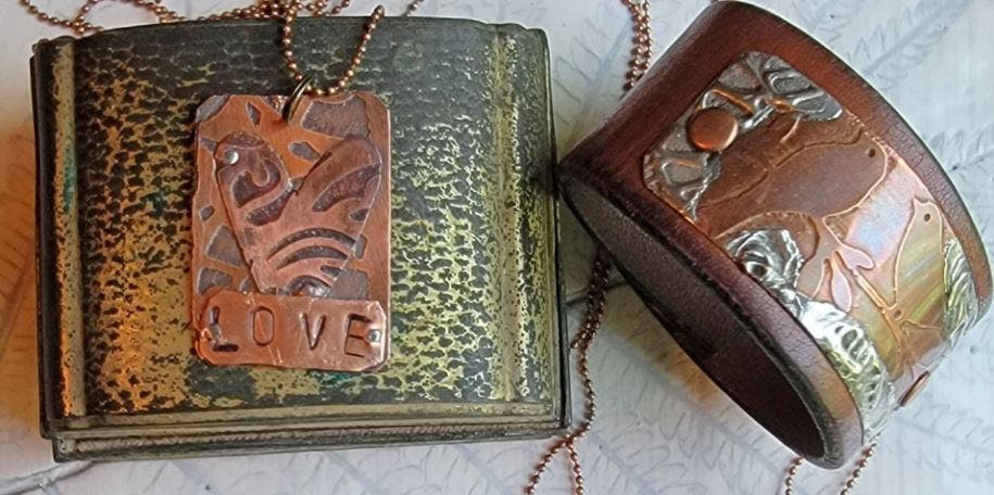 Copper Etched Garden Markers and Jewelry Workshop