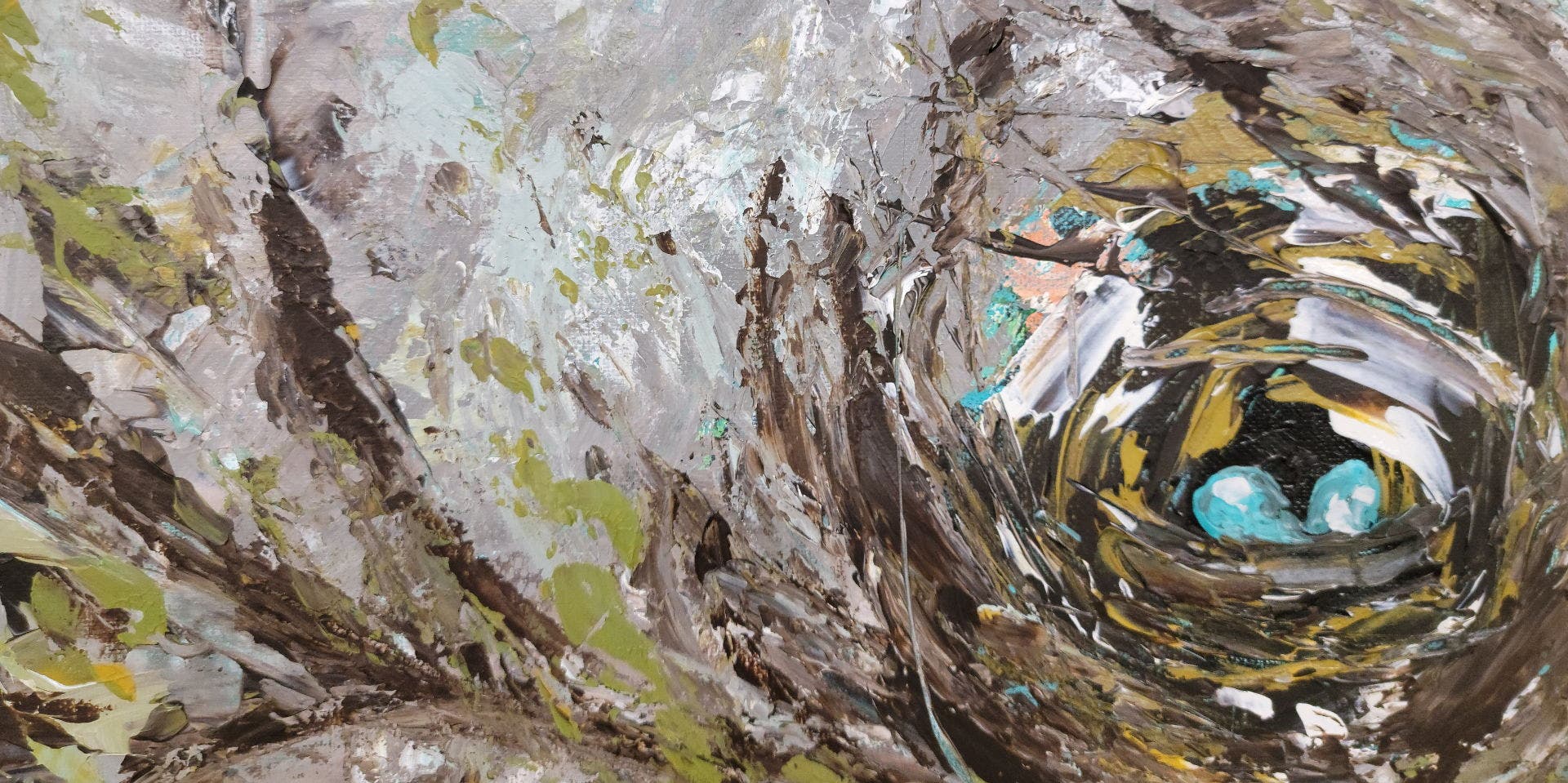 Impasto Painting: Nests and Florals