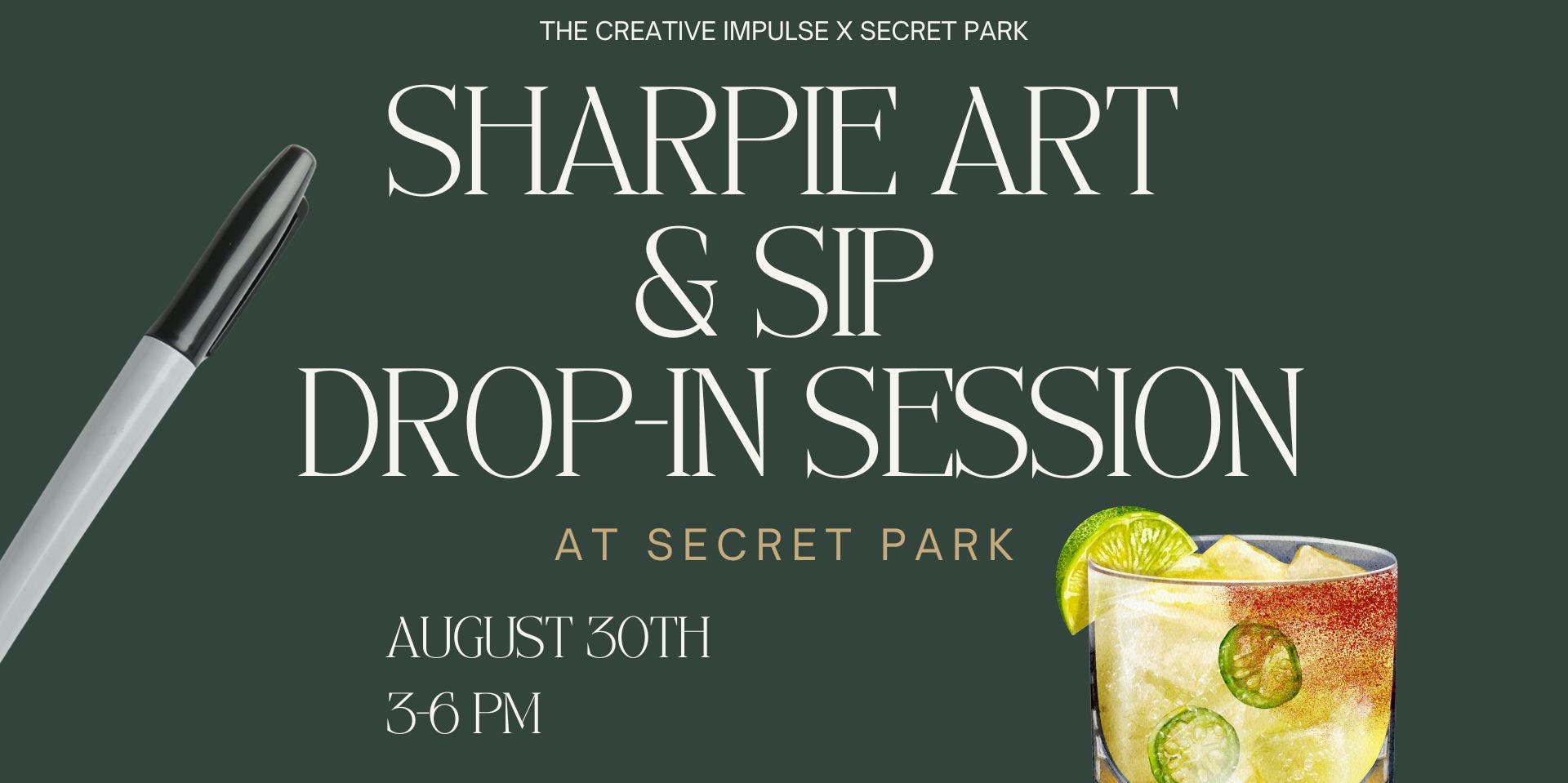 Sharpie Art & Sip Session at Secret Park