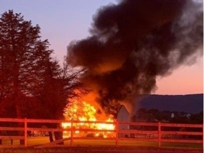 One person died in a house fire in Lovettsville on Saturday night, authorities said. The Loudoun County Fire Marshal's Office said the blaze was intentionally set, and first responders reported hearing gunshots on the scene on Saturday. 