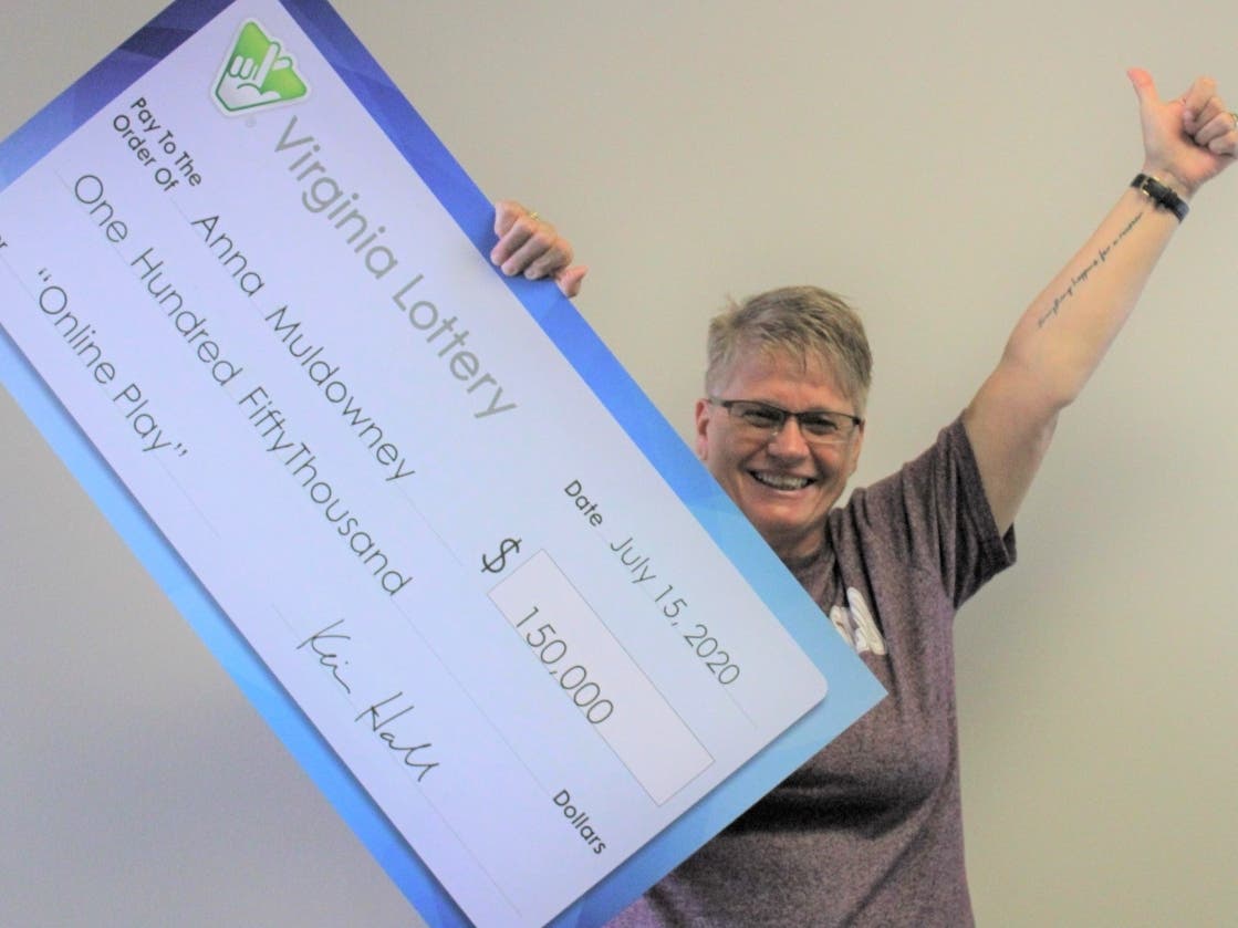 Anna Muldowney, a retired Marine from Fredericksburg, won $150,000 from the Virginia Lottery last month. Muldowney secured her prize thanks to the lottery's Champion's Gold game. 