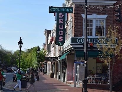 Goolrick's Pharmacy is a historic landmark in downtown Fredericksburg. The building contains the longest continually operated soda fountain in America, according to its new owners. 
