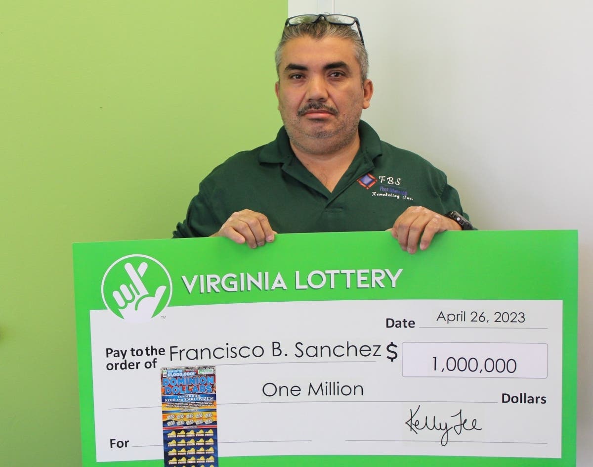 A man from Stafford County won $1 million after he decided to play the Virginia Lottery's Dominion Dollars scratcher on a coffee break.