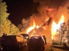 This was the scene firefighters encountered Saturday when they responded to a call in Millwood. The fire started in the garage and spread to other parts of the home. Four people were inside the home, and they escaped safely.