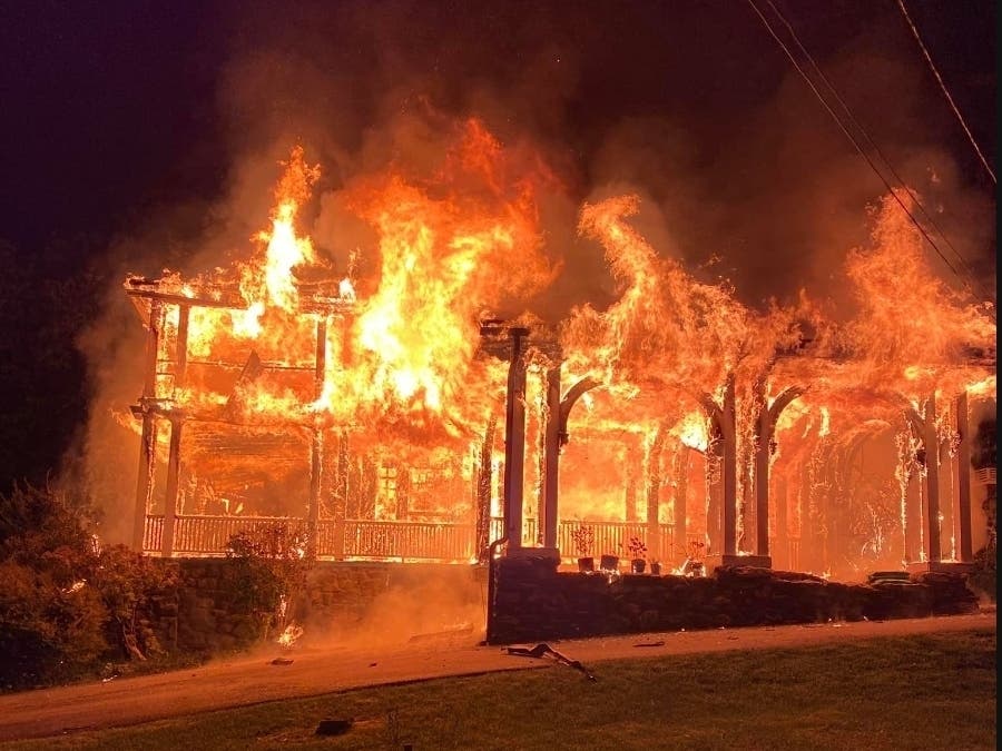 A Pleasantville home built in the 1890s was destroyed by fire early Tuesday morning. The damage was so extensive, the home needed to be demolished. All three people inside the house escaped unharmed. 