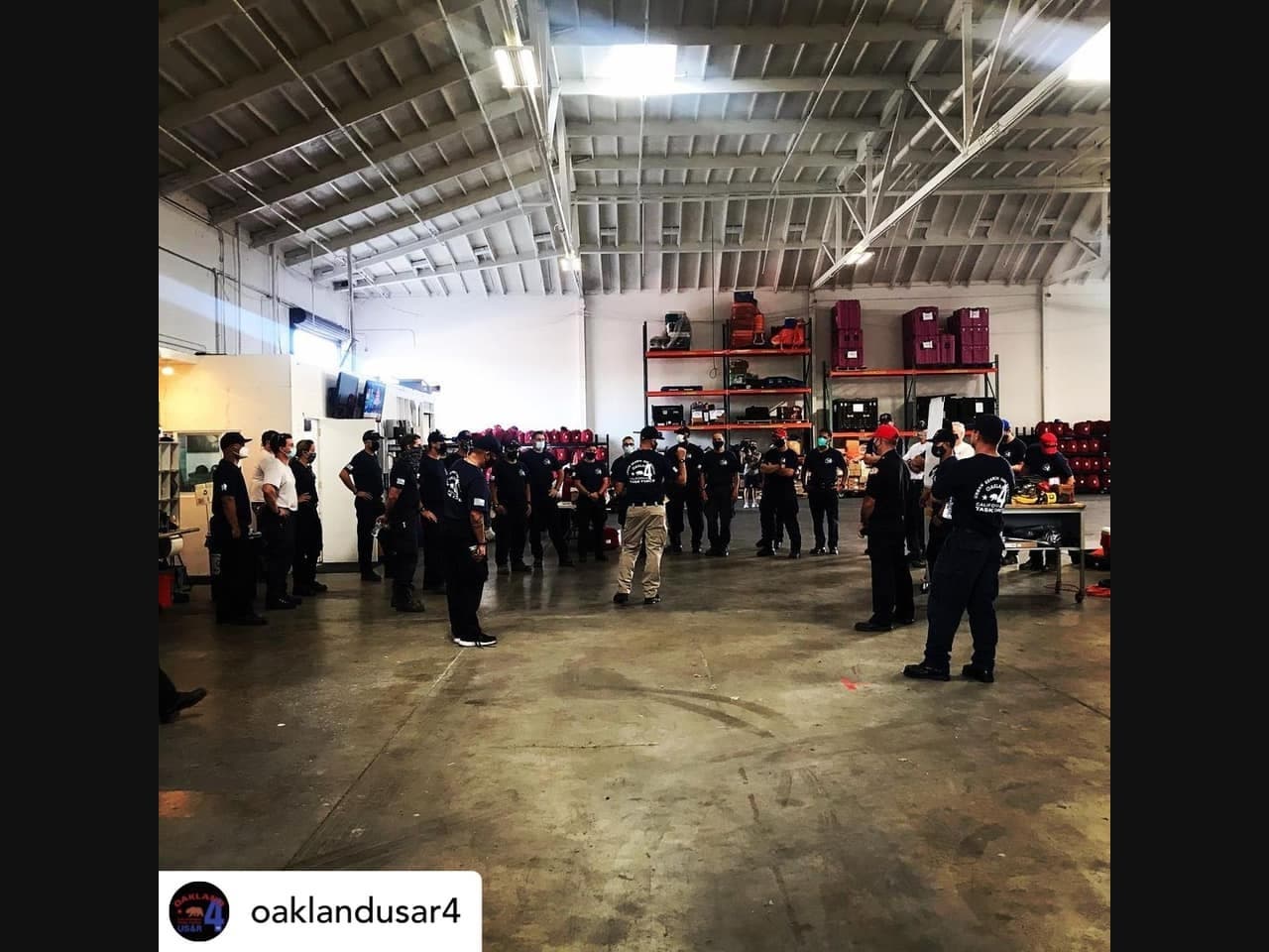 Members of Oakland Urban Search and Rescue (US&R) California Task Force 4 prepare to head to Louisiana to help in the wake of Hurricane Ida, which was tied for the fifth-strongest landfalling contiguous U.S. hurricane.
