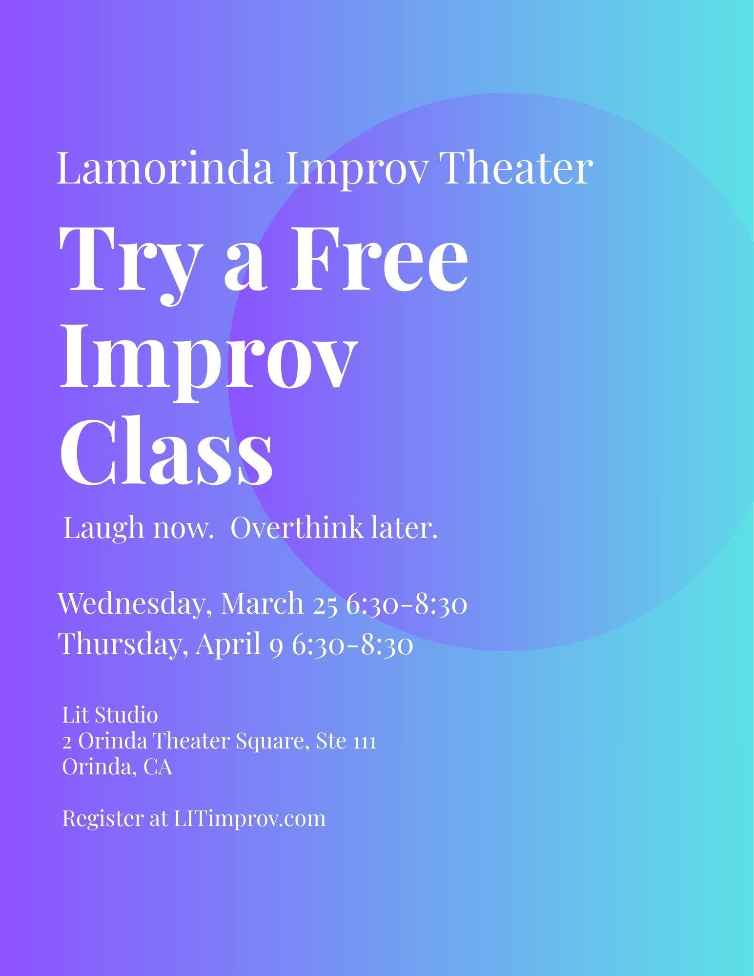 Try a Free Improv Class