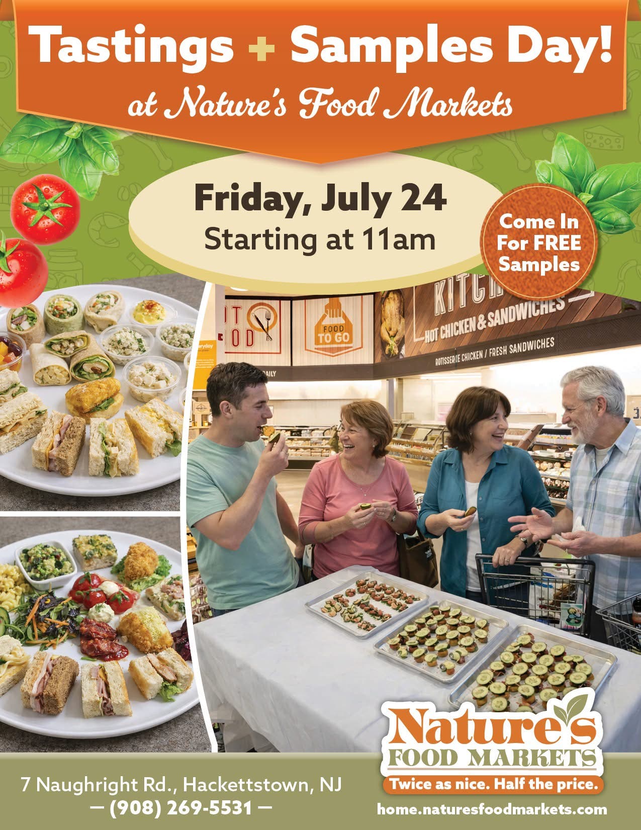 TASTINGS + SAMPLES DAY at NATURE’S FOOD MARKETS
