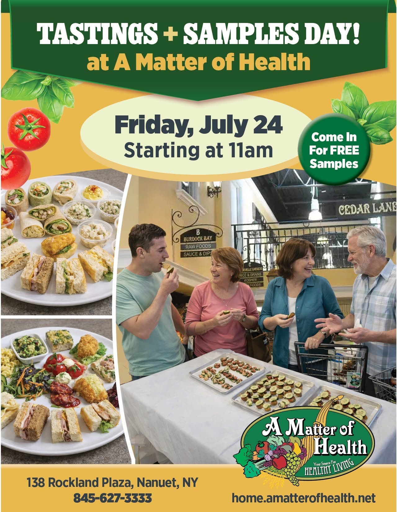 TASTINGS + SAMPLES DAY at A MATTER OF HEALTH