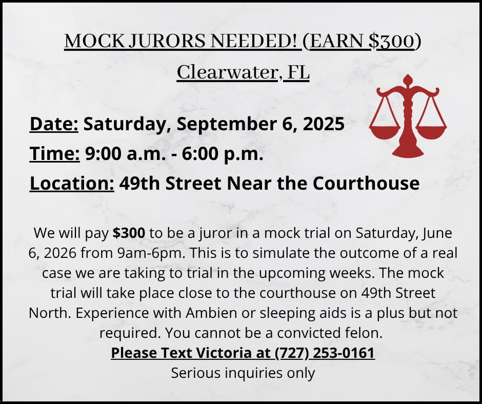 Mock Jurors Needed!