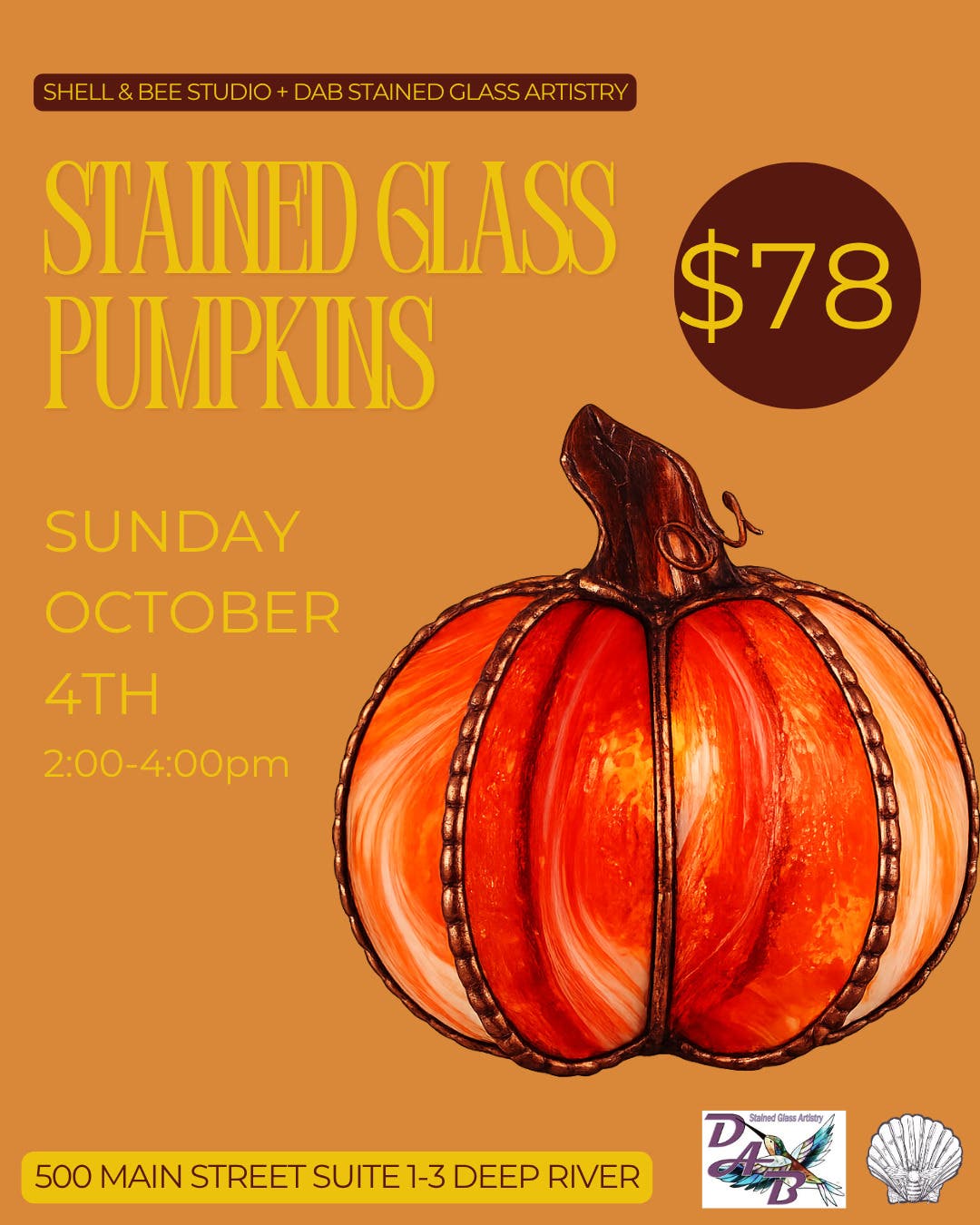 Stained Glass 3D Pumpkins