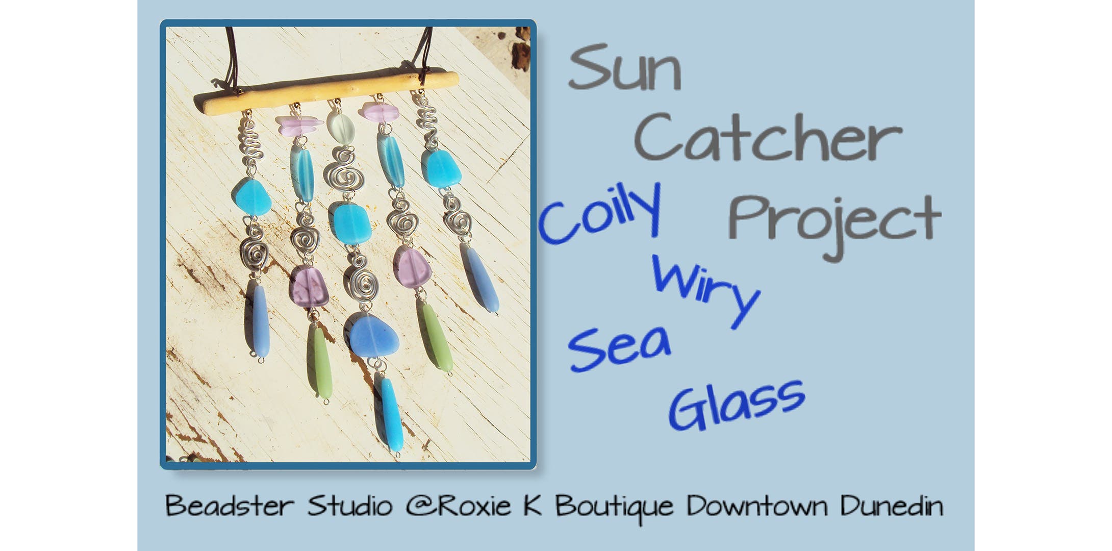 Wiry Coily Sea Glass Suncatcher