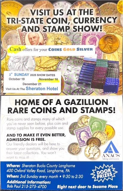 Tri State Coin and Stamp Show Buy, Sell, Trade