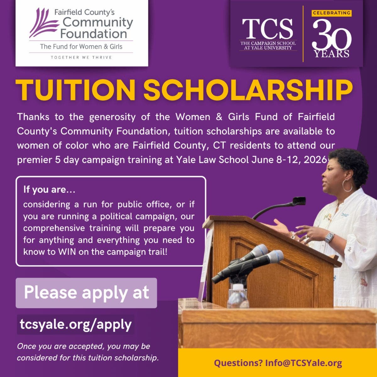 Deadline April 13 to apply for prestigious campaign training: scholarships available
