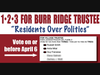 The candidates are the top 3 candidates on the ballot in both Cook and DuPage counties.