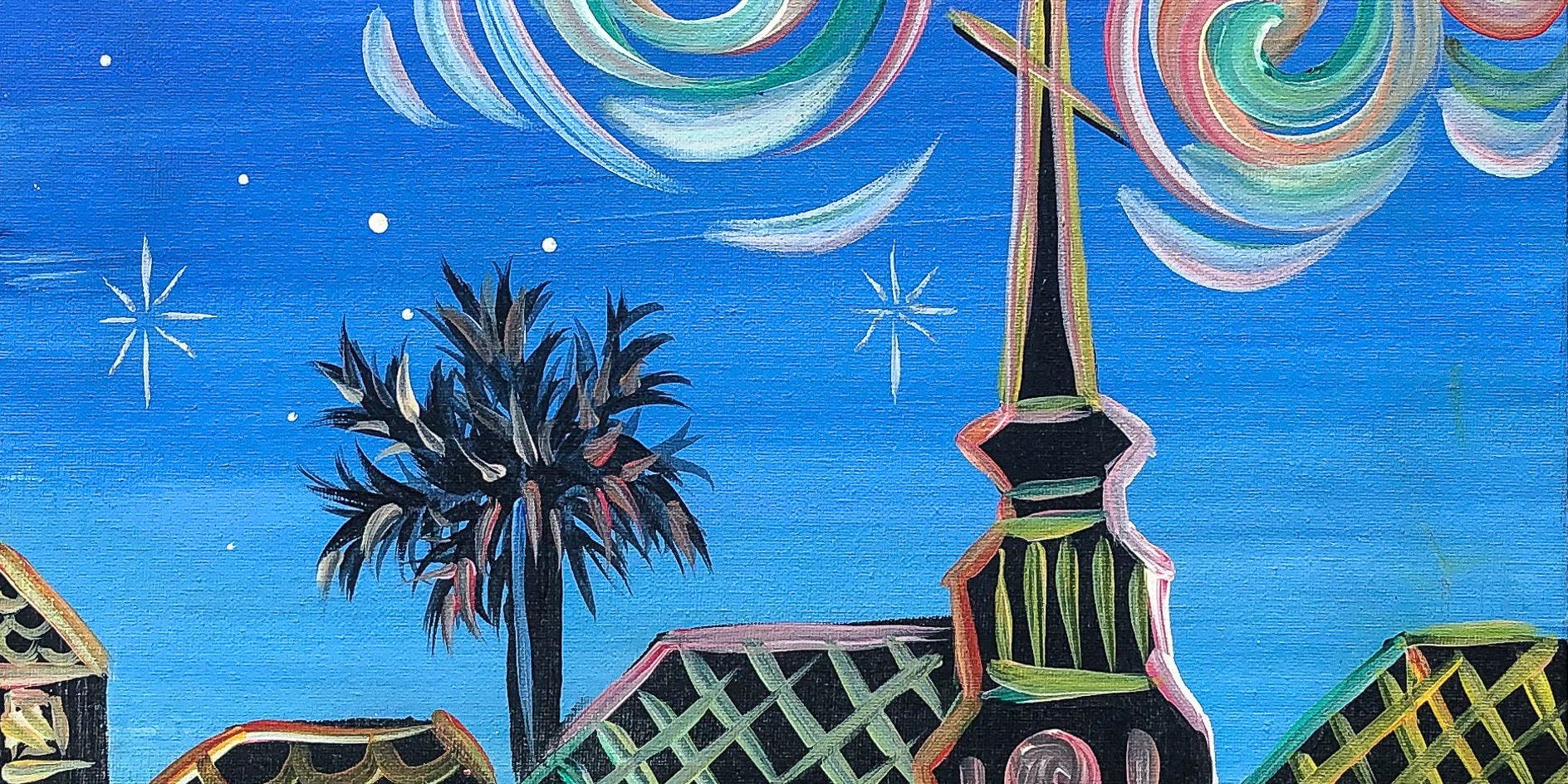 New!! Paint & Sip @ Joey's Pizzeria: Starry Charleston