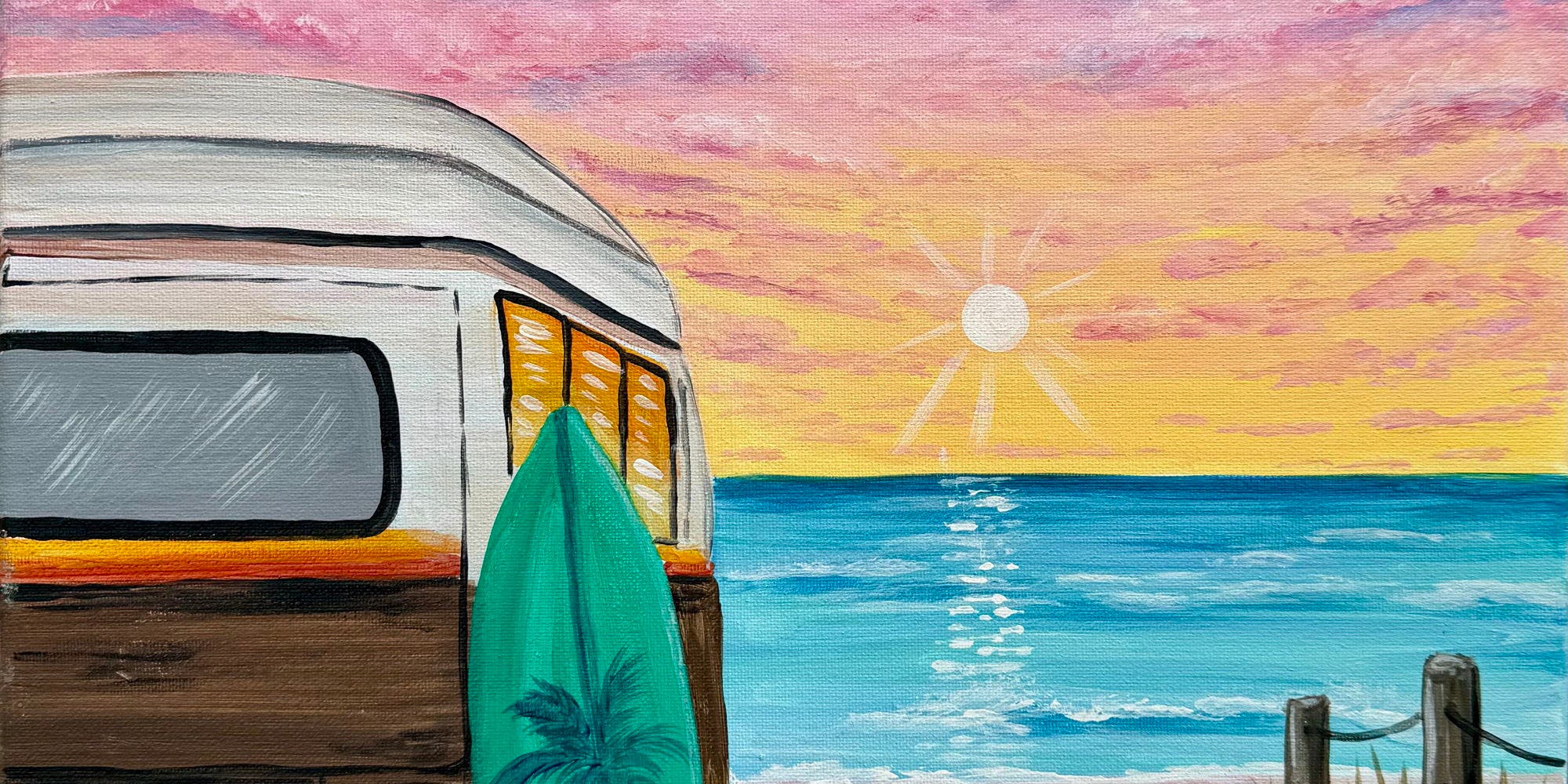 Paint & Sip Event @ West Ashley Nutrition: OBX (Pre-Stenciled)