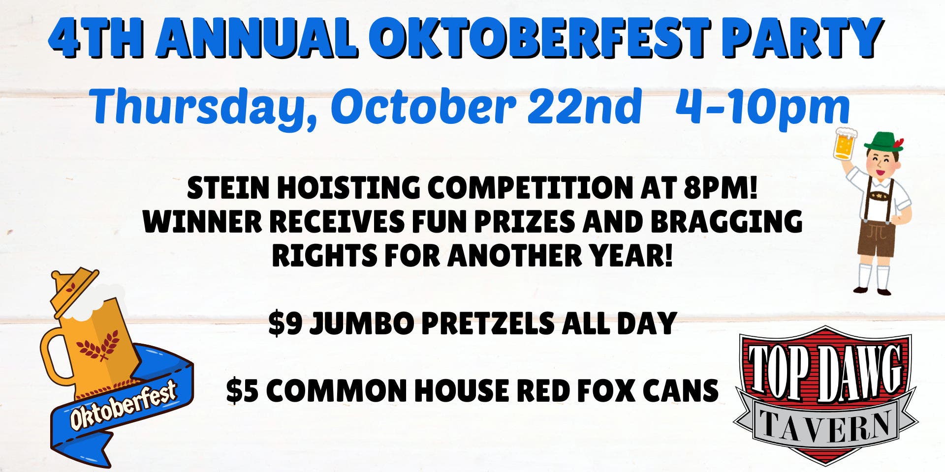 Oktoberfest Party at Top Dawg Tavern