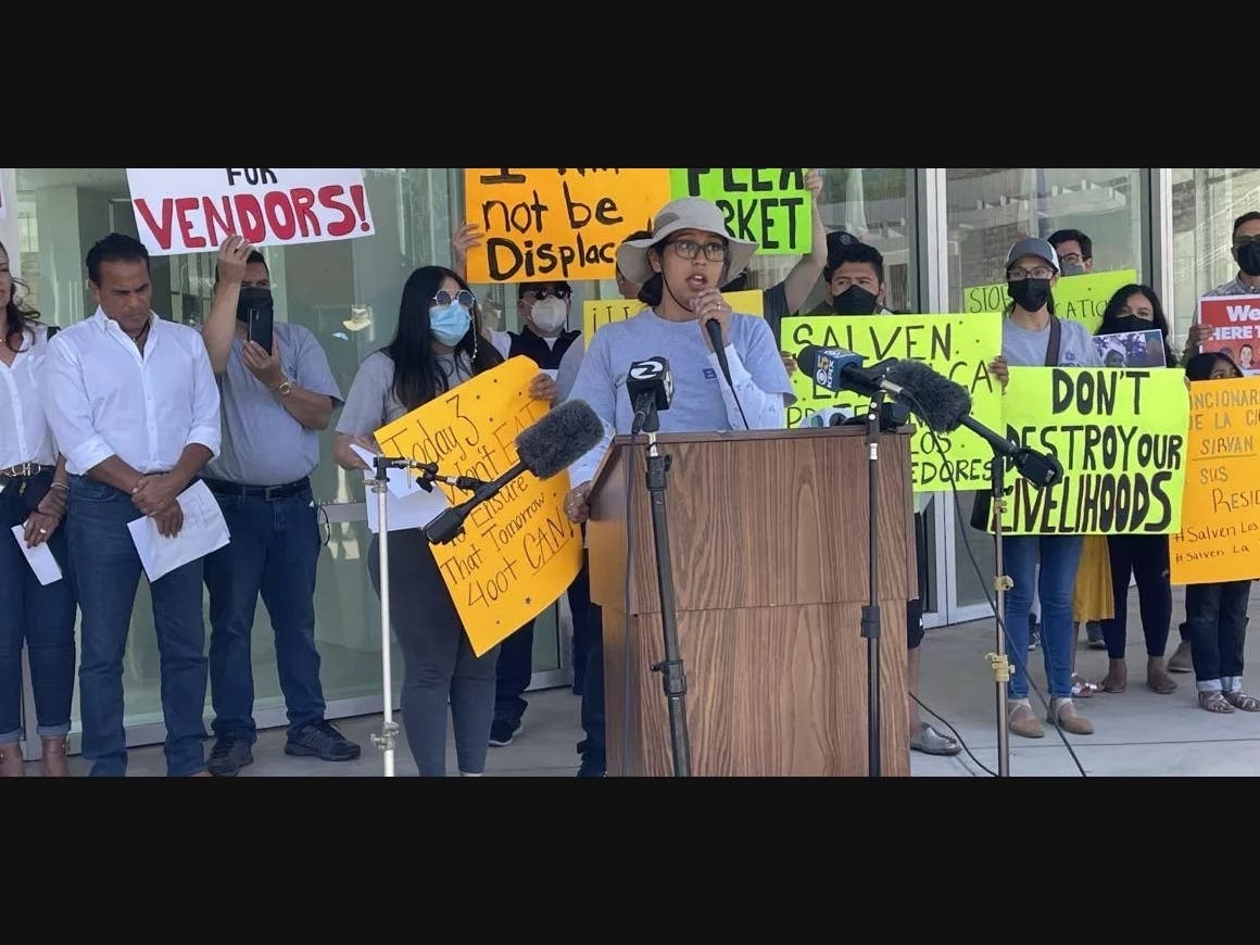 Kaled Escobedo Vega, secretary of the Berryessa Flea Market Vendors Association, said she will join in a hunger strike on June 22 in protest of the Berryessa BART Urban Village plan.
